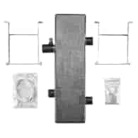 HW 50 zwrotnica hydrauliczna do max. 105 kW przy DT = 20 K dla obiegu wtórnego, z mocowaniem naścianę, z izolacją i czujnikiem NTC. BOSCH