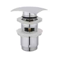 Korek KLIK-KLAK kwadratowy, mosiężny, z przelewem, z tuleją, 1 1/4”, Dn 68 mm DURO ARKA
