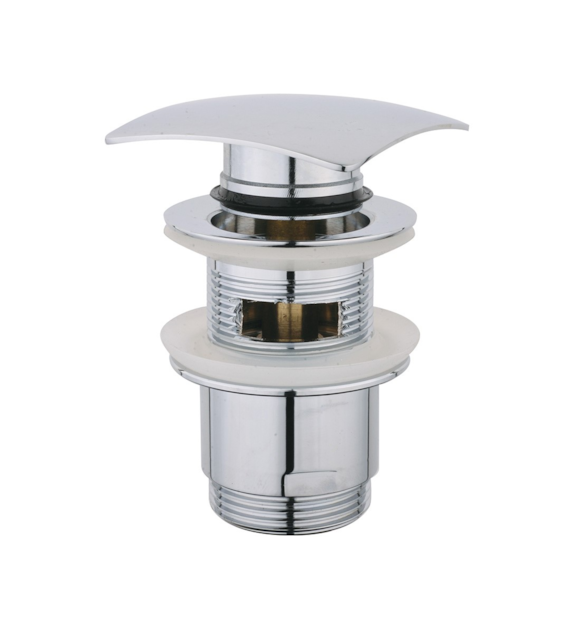 Korek KLIK-KLAK kwadratowy, mosiężny, z przelewem, z tuleją, 1 1/4”, Dn 68 mm DURO ARKA