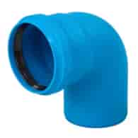 Kolano Ultra UdBB 15° niskoszumowe 50 mm niebieskie