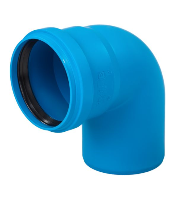 Kolano Ultra UdBB 15° niskoszumowe 50 mm niebieskie