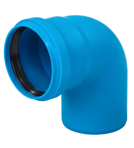 Kolano Ultra UdBB 30° niskoszumowe 50 mm niebieskie
