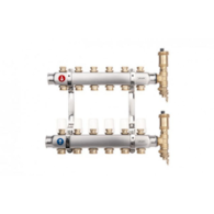 Rozdzielacz grzejnikowy BASE INOX K3-5 G1 -G3/4  (zaworki na imbus BEZ końcówek euroconus) 5 obwodów VALVEX