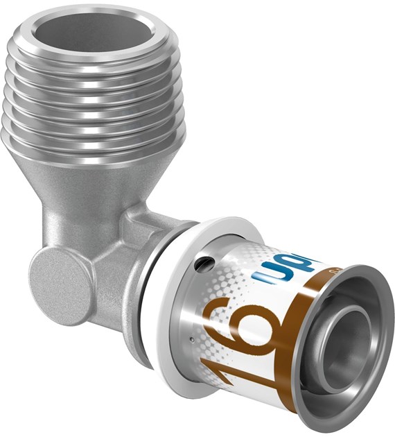 Uponor S-Press PLUS kolano z gwintem zewn. 16-R1/2 MT