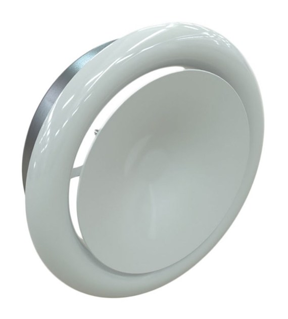 Anemostat nawiewny z kołnierzem o średnicy 125 mm - biały VENTS