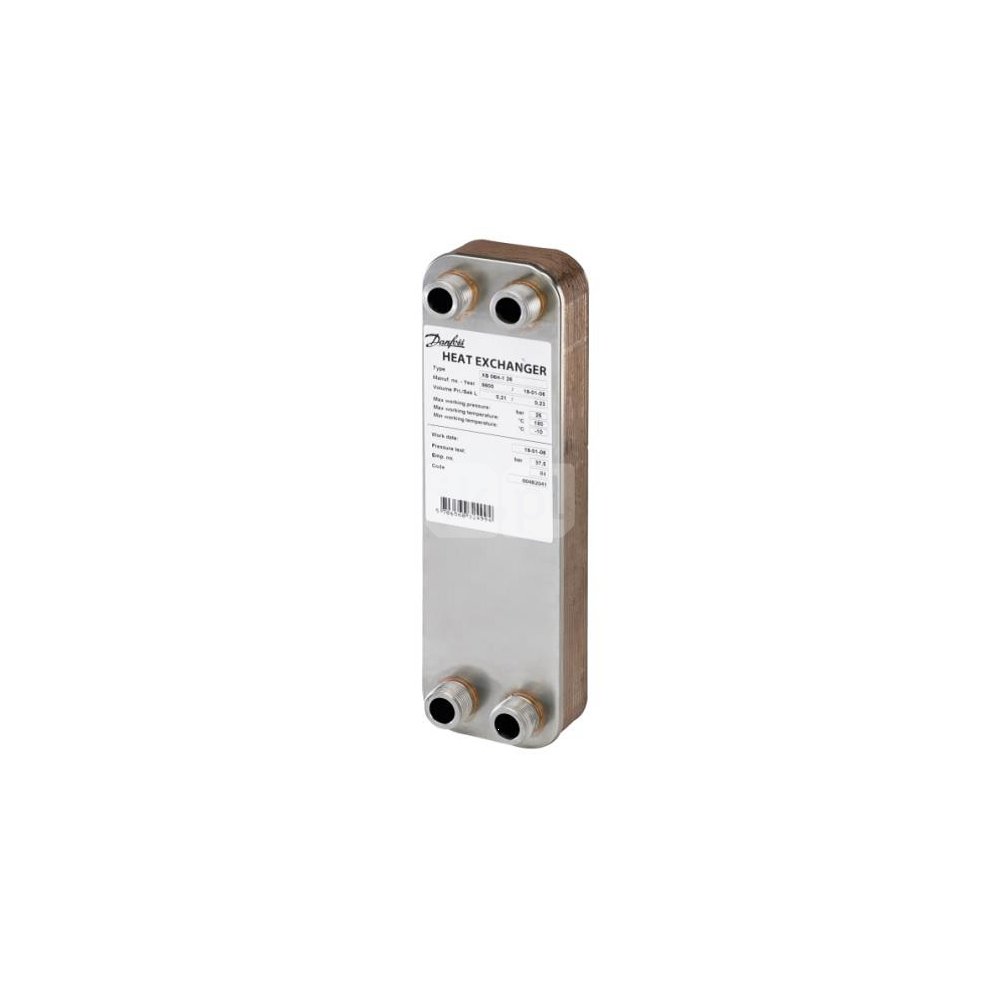 CONCEPT Wymiennik płytowy Typ XB12L-1-20_2_25_A_2G1 (20 płyt), moc max 50 kW przy parametrach 80/60 stC na 50/70 stC / DANFOSS