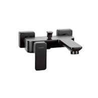 LOFT BLACK Bateria wannowa ścienna VALVEX