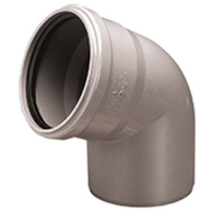Kolano kanalizacyjne PVC 75/45 SZARE WAVIN