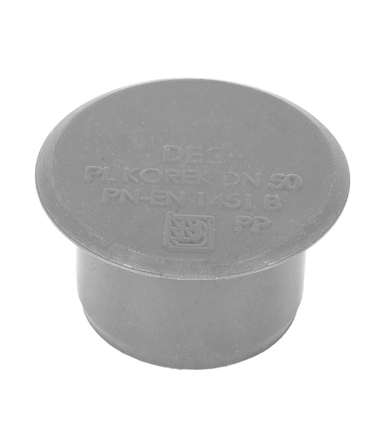 Korek PVC 40 SZARY DES
