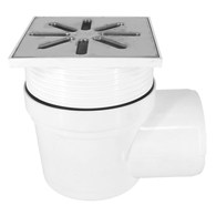 Kratka ściekowa CHROM DN110 15x15 boczna regulowana DES