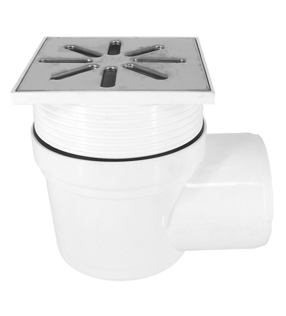 Kratka ściekowa CHROM DN110 15x15 boczna regulowana DES
