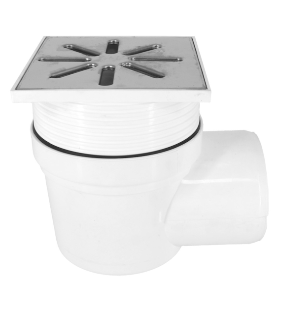 Kratka ściekowa CHROM DN110 15x15 boczna regulowana DES