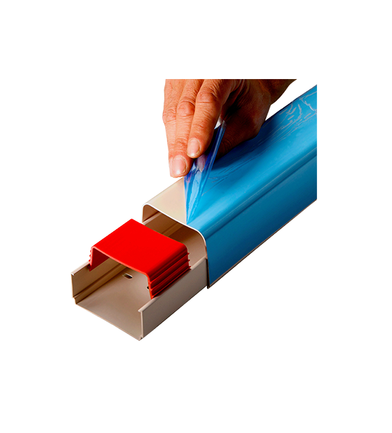 Kanał instalacyjny 80x60 BIAŁE 2m 0812BCF-W kanał z folią zabezpieczającą, 1 szt=2m ARTIPLASTIC