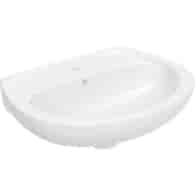 Umywalka GEBERIT Idol wisząca z otworem z przelewem 550 x 420 mm biała | M11155000