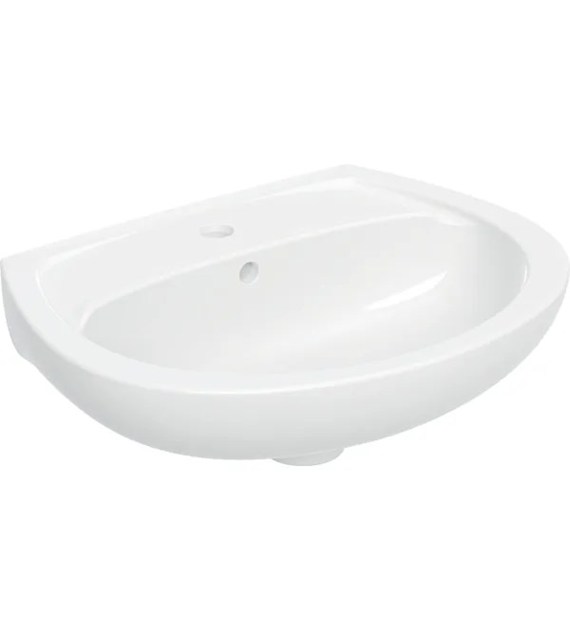 Umywalka GEBERIT Idol wisząca z otworem z przelewem 550 x 420 mm biała | M11155000