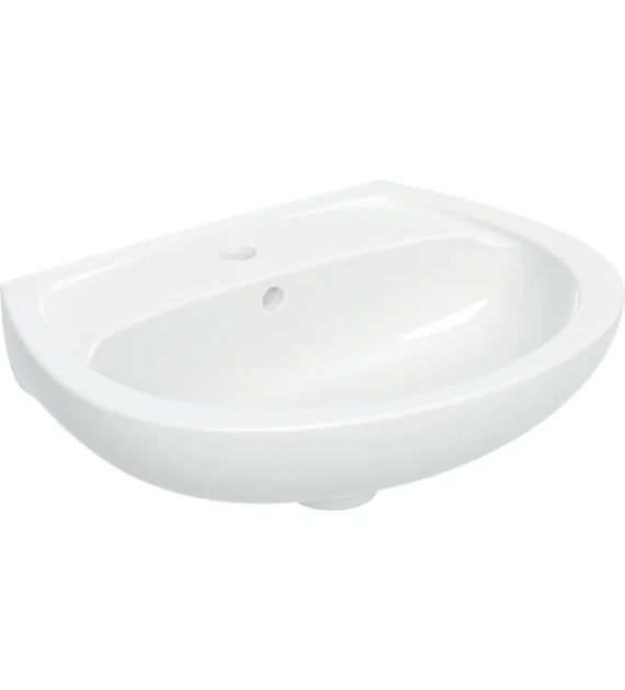 Umywalka GEBERIT Idol wisząca z otworem z przelewem 550 x 420 mm biała | M11155000