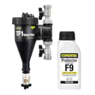 Filtr przepływowy, separator FERNOX TF1 TOTAL FILTR 3/4  + płyn PROTECTOR F9