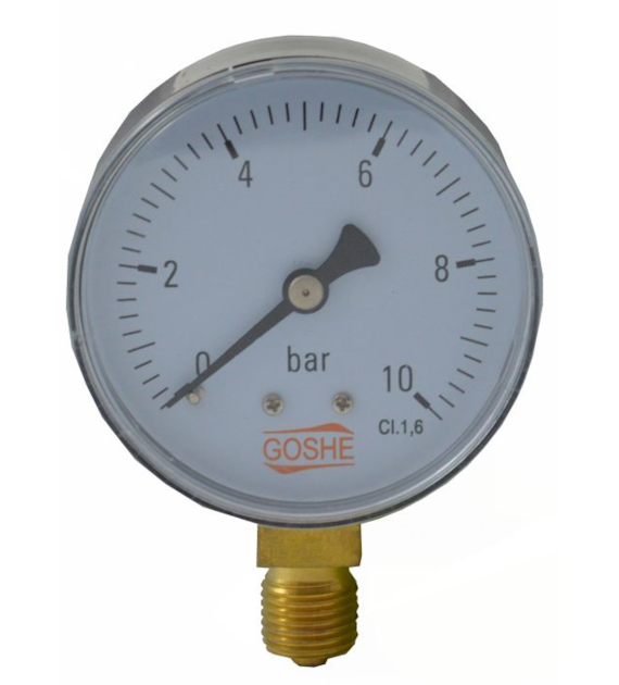 Manometr M 63 R 0,4 MPa ( 4 bary ) podejście od dołu 1/4  GOSHE