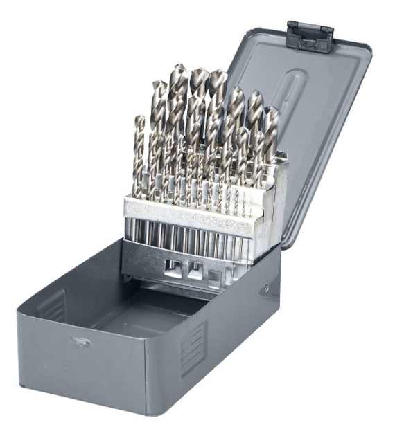 Wiertła do metalu HSS 25 sztuk szlifowane 1,0-13,0 co 0,5mm PROLINE