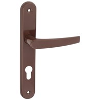 Klamka z długim szyldem do wkładki 72 METRO BRĄZ