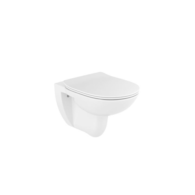 DEBBA ROUND ZESTAW Miska podwieszana Rimless + deska wolnoopadająca slim duroplast ROCA