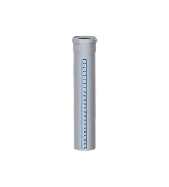 Rura HTplus HTEM z kielichem PP 75 mm 1 m szara
