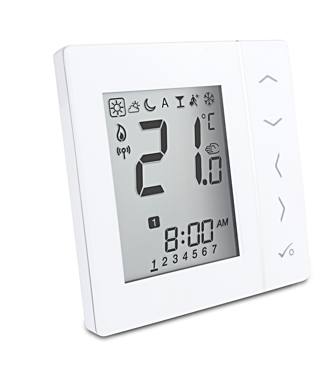 SALUS przewodowy, podtynkowy, cyfrowy regulator temperatury VS30W, tygodniowy, biały, 230 V