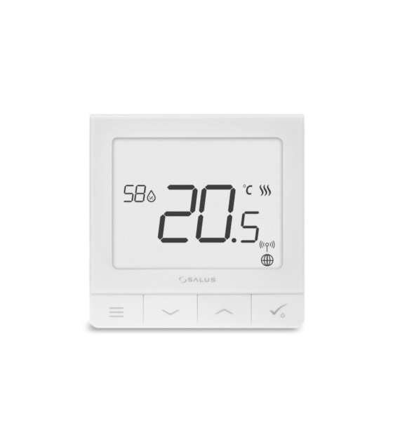 SALUS przewodowy, podtynkowy regulator temperatury SQ610 Quantum, 230 V, biały