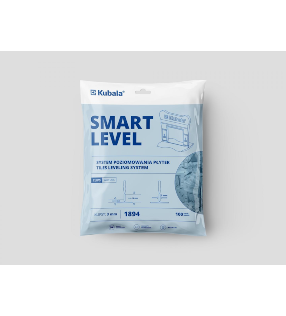 System poziomowania płytek klipsy 3mm, smart level 1894, Kubala (100 sztuk)