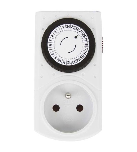 Mechaniczny programator czasowy 15FD/3A, czarny