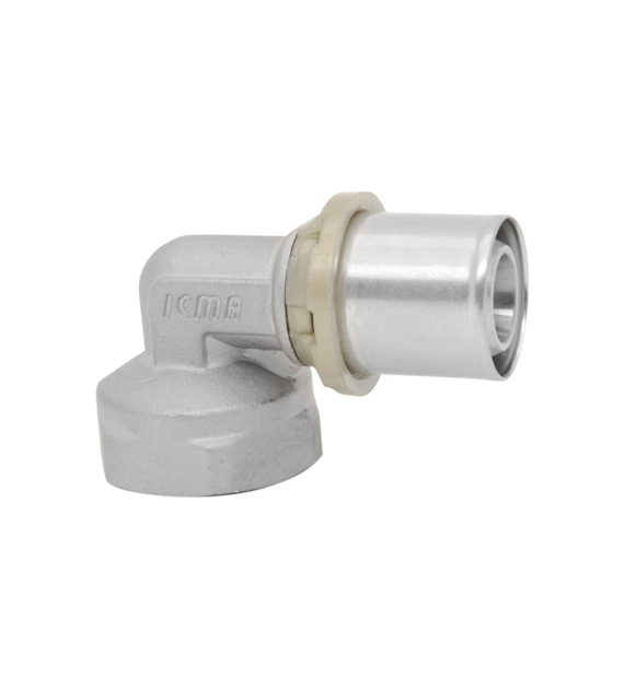 Kolano zaprasowywane PEX  z gwintem wewnętrznym 16x1/2 DURO SYSTEM ARKA