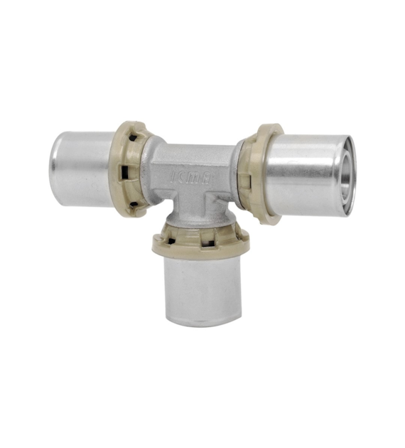 Trójnik zaprasowywany redukcyjny PEX 16x20x16 DURO SYSTEM ARKA