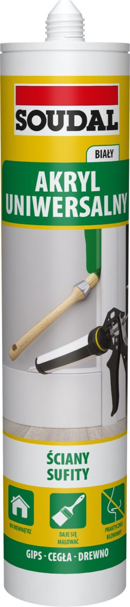 Akryl biały uniwersalny 280ml SOUDAL