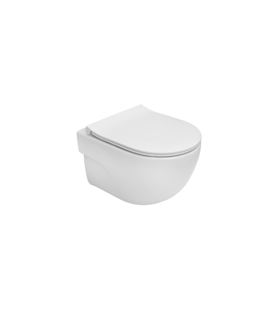 MERIDIAN COMPACTO ZESTAW Miska wc podwieszana Rimless + deska wolnoopadająca slim duroplast