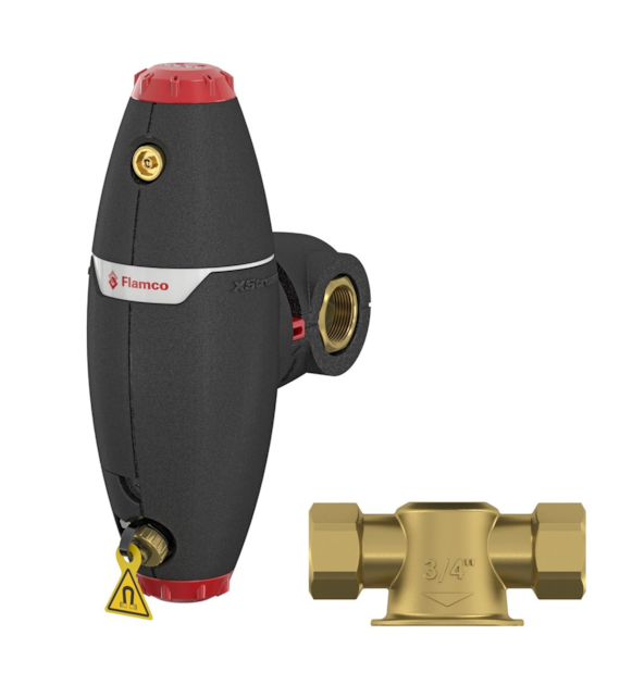 Separator powietrza i zanieczyszczeń ze zintegrowaną izolacją XStream Vent-Clean (DN25) G1 F-GW FLAMCO