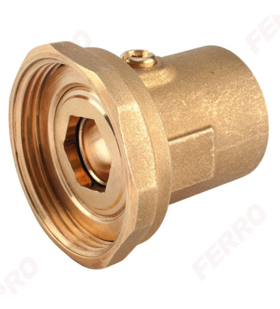 Zawór kulowy 1” z półśrubunkiem do pompy 1 1/2” FERRO