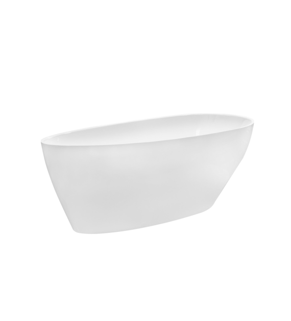 Wanna wolnostojąca GOYA 160 + klik-klak chrom standard, biały połysk BESCO