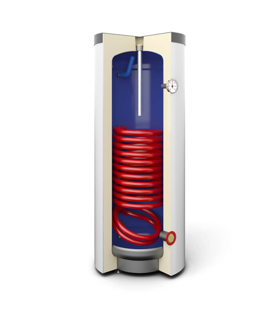 Wymiennik 140L SGW(S) MINI TOWER emaliowany, wężownica spiralna 0.95m2. stojący poliuretan skay GALMET