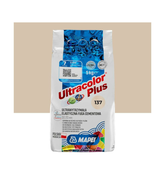 Fuga Mapei elastyczna Ultracolor Plus 137 karaibski 5kg