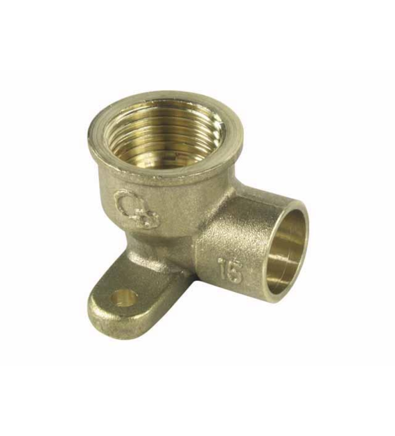 Kolano miedziane do lutowania GW 18 x 1/2  Z USZAMI