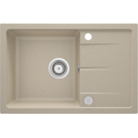 ZLEW. LEDA PIASKOWY GRANIT 1K Z/O 670x440x164, 3,5  + OSPRZĘT SPACE-SAVER