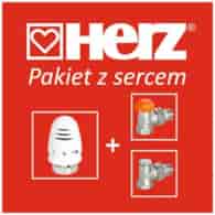 Pakiet przyłączeniowy katowy do grzejnika 1/2  głowica zawór zasilający + powrotny V762468 - HERZ