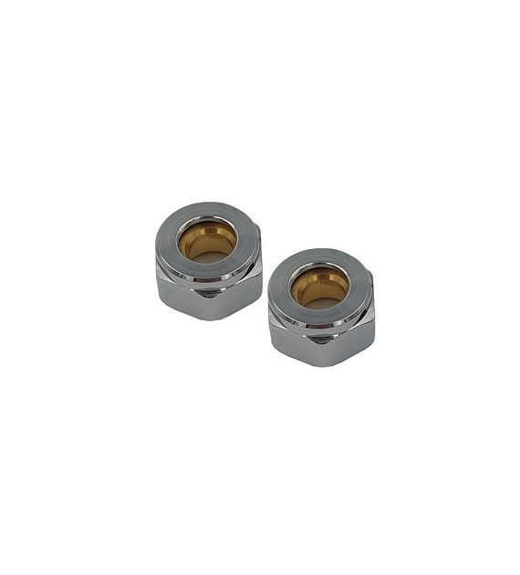 Złączka do miedzi 15x3/4 CHROM ( komplet = 2 szt ) GOSHE