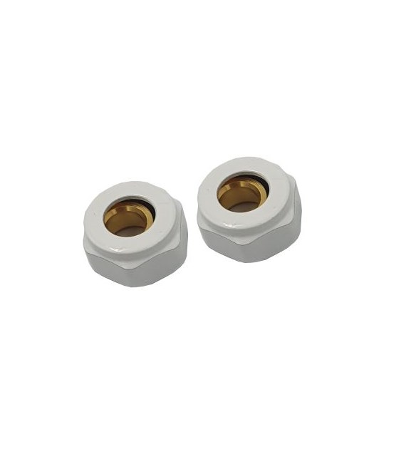 Złączka do miedzi 15x3/4 BIAŁY ( komplet = 2 szt ) GOSHE