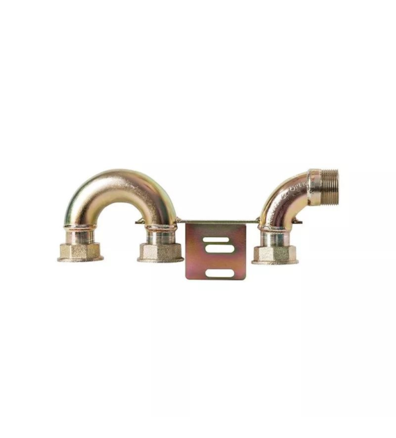 Monozłącze pod gazomierz G4/G6 130mm, śrubunek 5/4” x GZ 5/4” - z łukiem z lewej strony WEBA