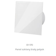 Panel szklany biały połysk dla wentylatorów dRim 100/125 airRoxy