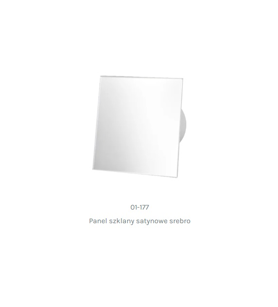 Panel szklany satynowe srebro dla wentylatorów dRim 100/125 airRoxy