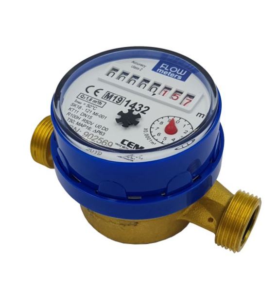 Wodomierz FLOW METERS zimna woda 1,6m3/h 1/2  ( DN15 )