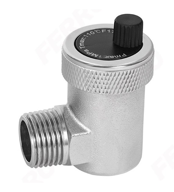 Odpowietrznik automatyczny 1/2  boczny niklowany FERRO