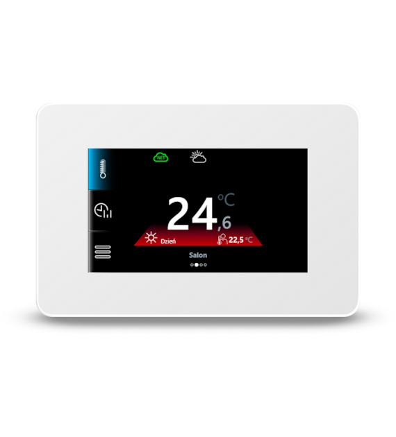 DURO SYSTEM- STEROWANIE- PRZEWODOWY PANEL POKOJOWY ECO STER90 DO ECO FLOOR BIAŁY